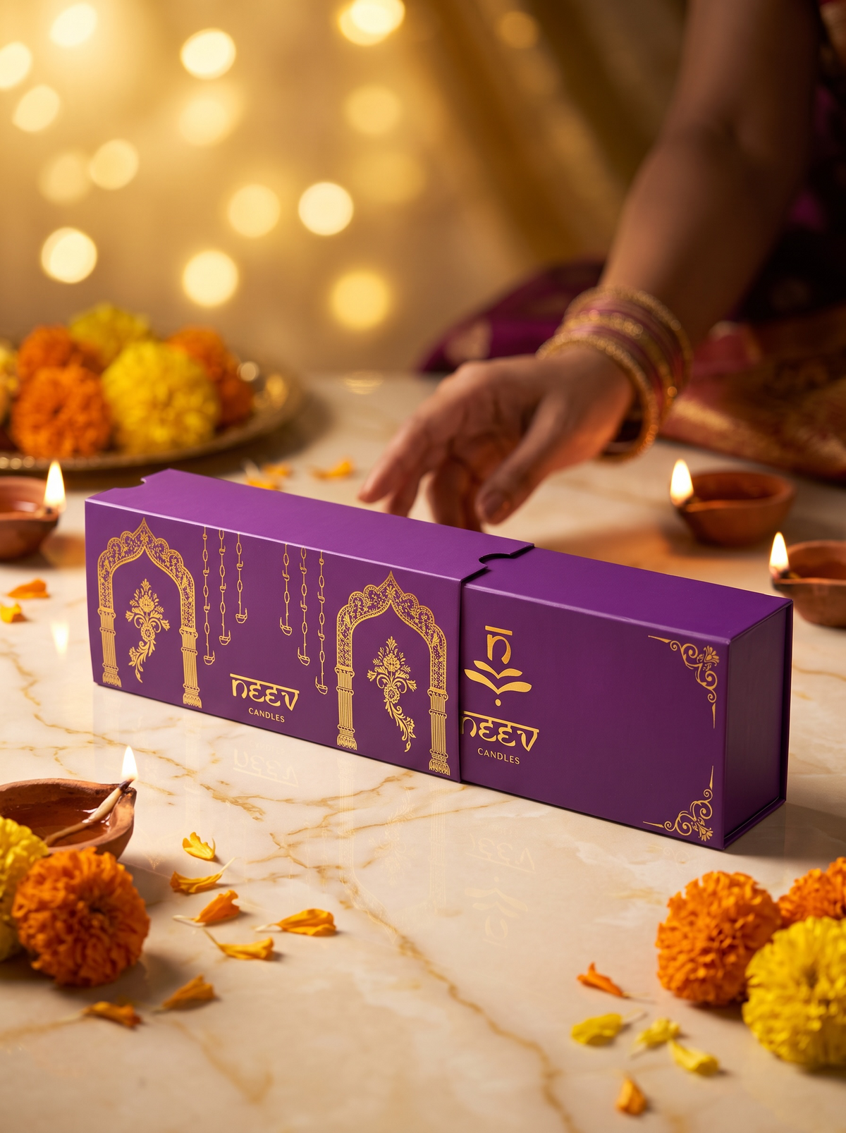 Neev Candles Festive Collection gift box